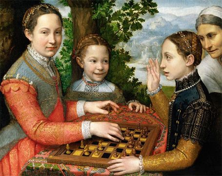 Sofonisba Anguissola's painting of her sisters playing chess